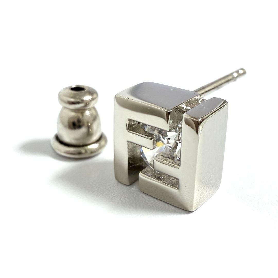 【片耳用】フェンディ メンズ シングル スタッド キューブ FF ピアス