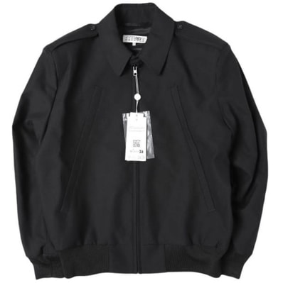 新品 MM6 エムエムシックス 25AW イタリア製 WOOL BOMBER JACKET ハの字 ウールボンバージャケット SH2AM0036 M35653 44 BLACK Maison Margiela メゾンマルジェラ 定価210,100円 アウター