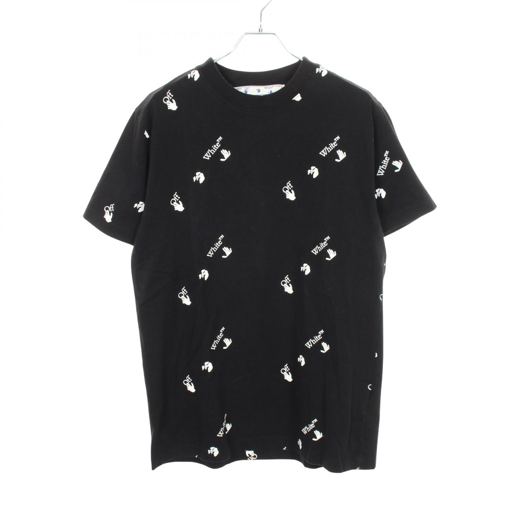 オフホワイト OFF-WHITE 半袖Tシャツ 衣料品 トップス コットン メンズ ブラック系 / ホワイト系 【中古】