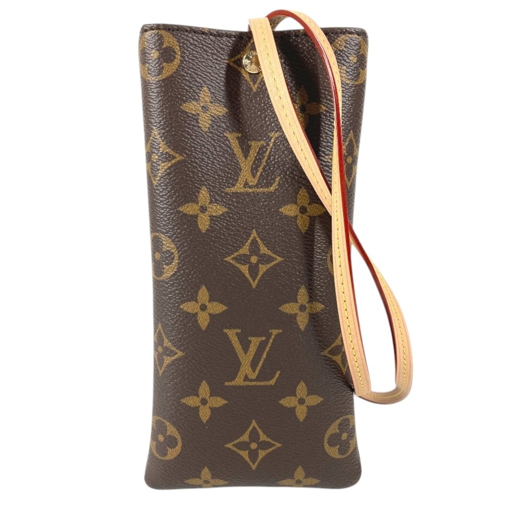 ルイヴィトン LOUIS VUITTON サングラス ポーチ GI1365 モノグラム 眼鏡 メガネ アイウェア ポーチ モノグラムキャンバス ブラウン 美品