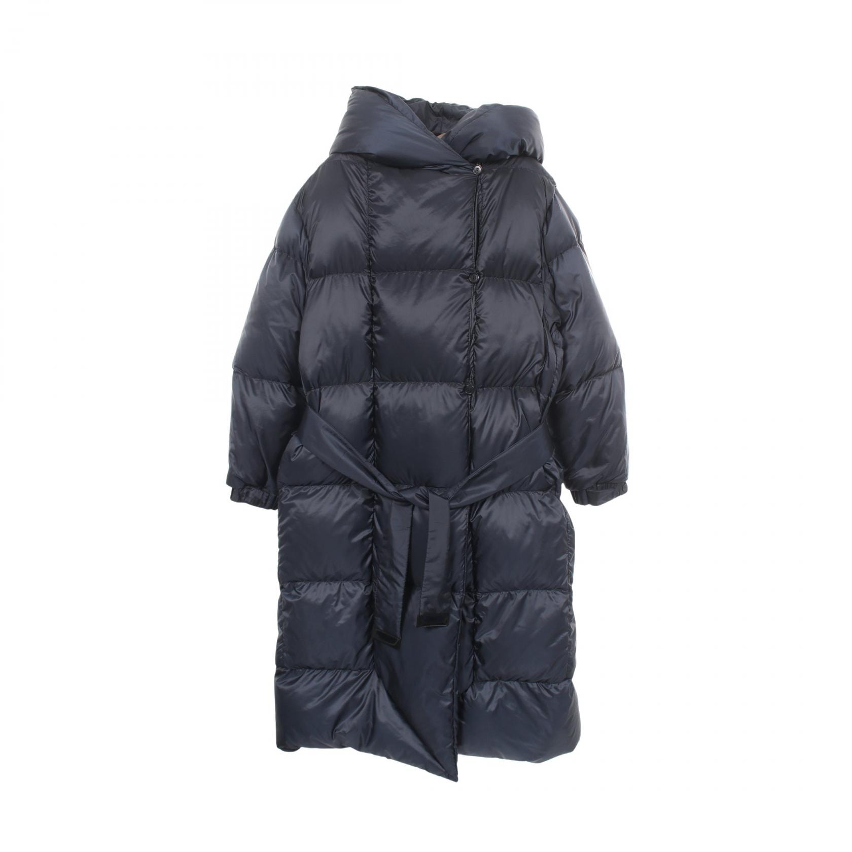 マックスマーラ MAX MARA THE CUBE フード付き ダウンジャケット 衣料品 アウター ポリエステル レディース ネイビー系 【中古】