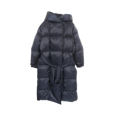 マックスマーラ MAX MARA THE CUBE フード付き ダウンジャケット 衣料品 アウター ポリエステル レディース ネイビー系 【中古】