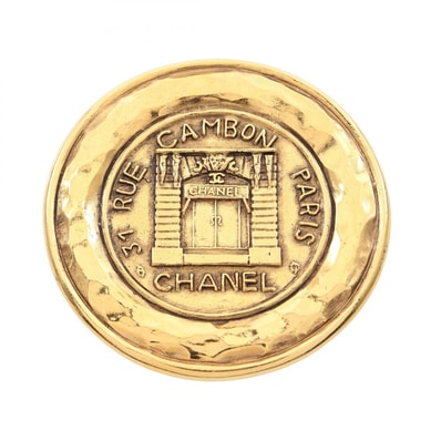 シャネル CHANEL CAMBON サークルロゴ ブローチ アクセサリー GP(ゴールドメッキ) レディース ゴールド系 【中古】