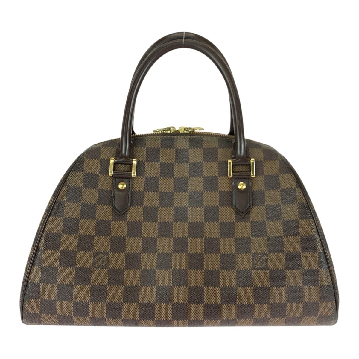 美品 LOUIS VUITTON ルイヴィトン ダミエ リベラMM ブラウン ゴールド金具 PVC レザー/ トートバッグ ハンドバッグ 505942 【中古】