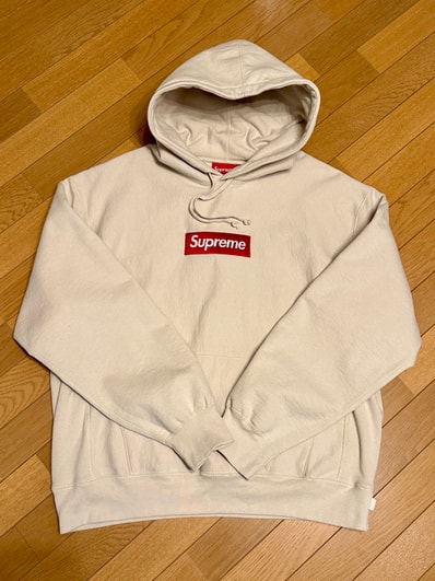 Supreme Box Logo Hooded Sweatshirt "Stone" (24FW)