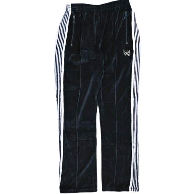 Needles ニードルス 日本製 Narrow Track Pant - C/Pe Velour ナロートラックパンツ ベロア DI179 M Navy イージー ジャージ ボトムス g25352