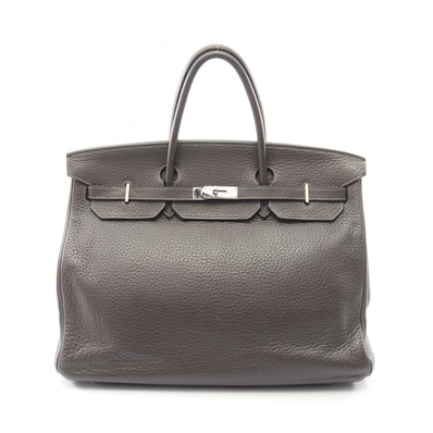 エルメス HERMES バーキン40 ハンドバッグ バッグ レザー トリヨンクレマンス トリヨンクレマンス グラファイト □L刻印(2008年製造) レディース グレー系 【中古】