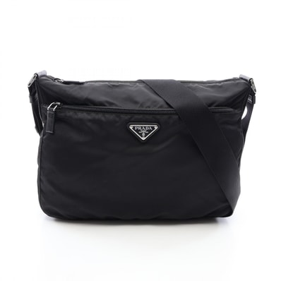 プラダ PRADA VELA ショルダーバッグ バッグ ナイロン サフィアーノレザー レディース ブラック系 1BC421 【中古】