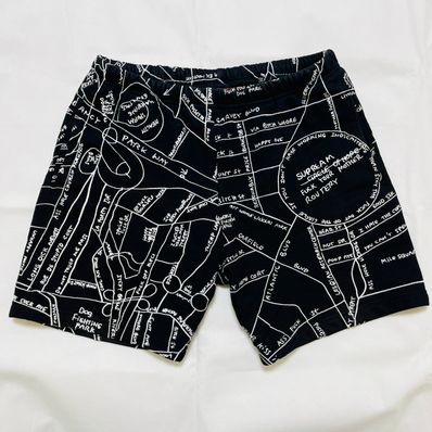 Supreme Gonz Embroidered Map Sweatshort "Black"