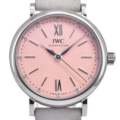IWC IWC SCHAFFHAUSEN IW357417 ポートフィノ・オートマティック 12Pダイヤモンド レディース 美品 箱・保証書付き 腕時計 P#149204