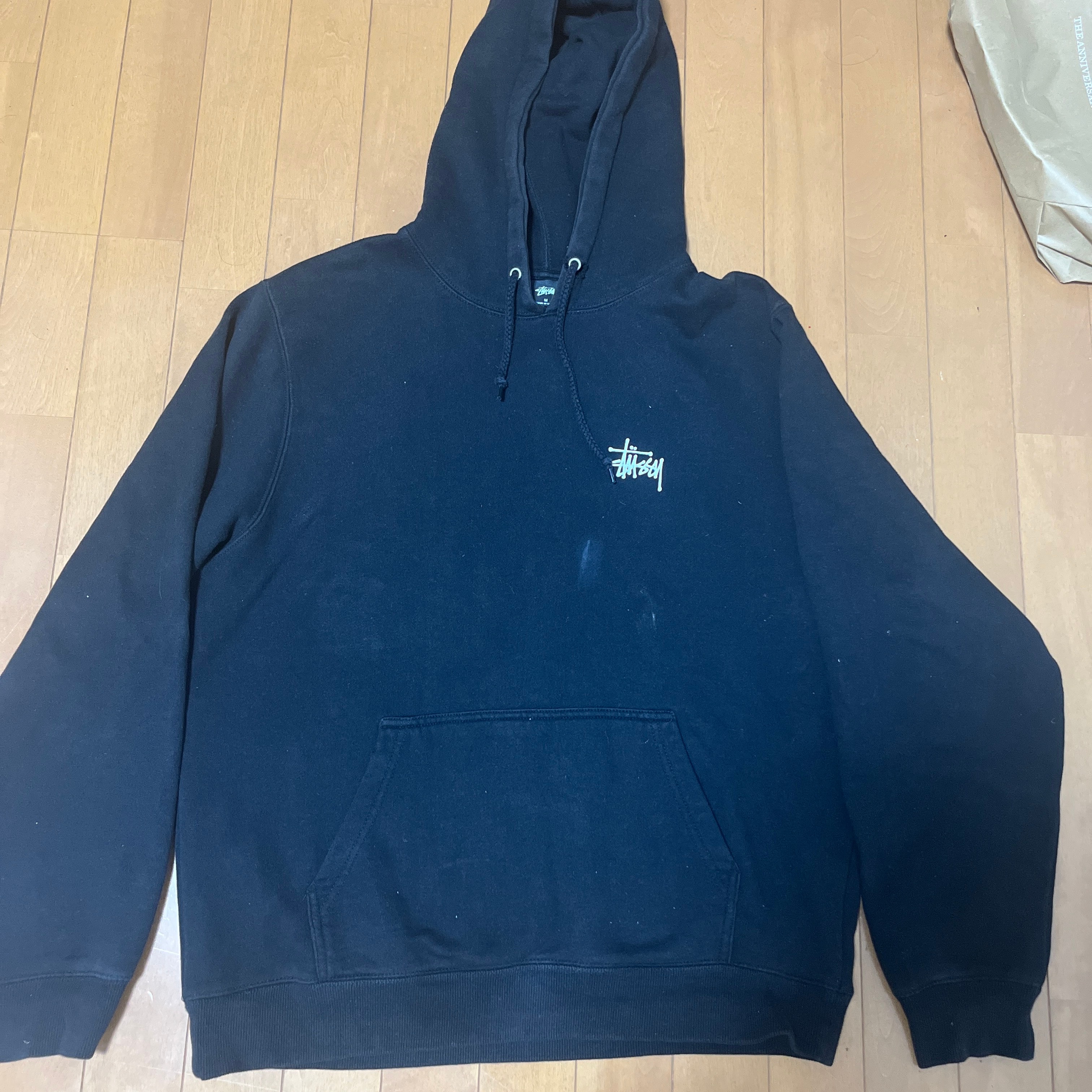 ステューシー ベーシック ステューシー ピグメントダイ パーカー "ブラック"