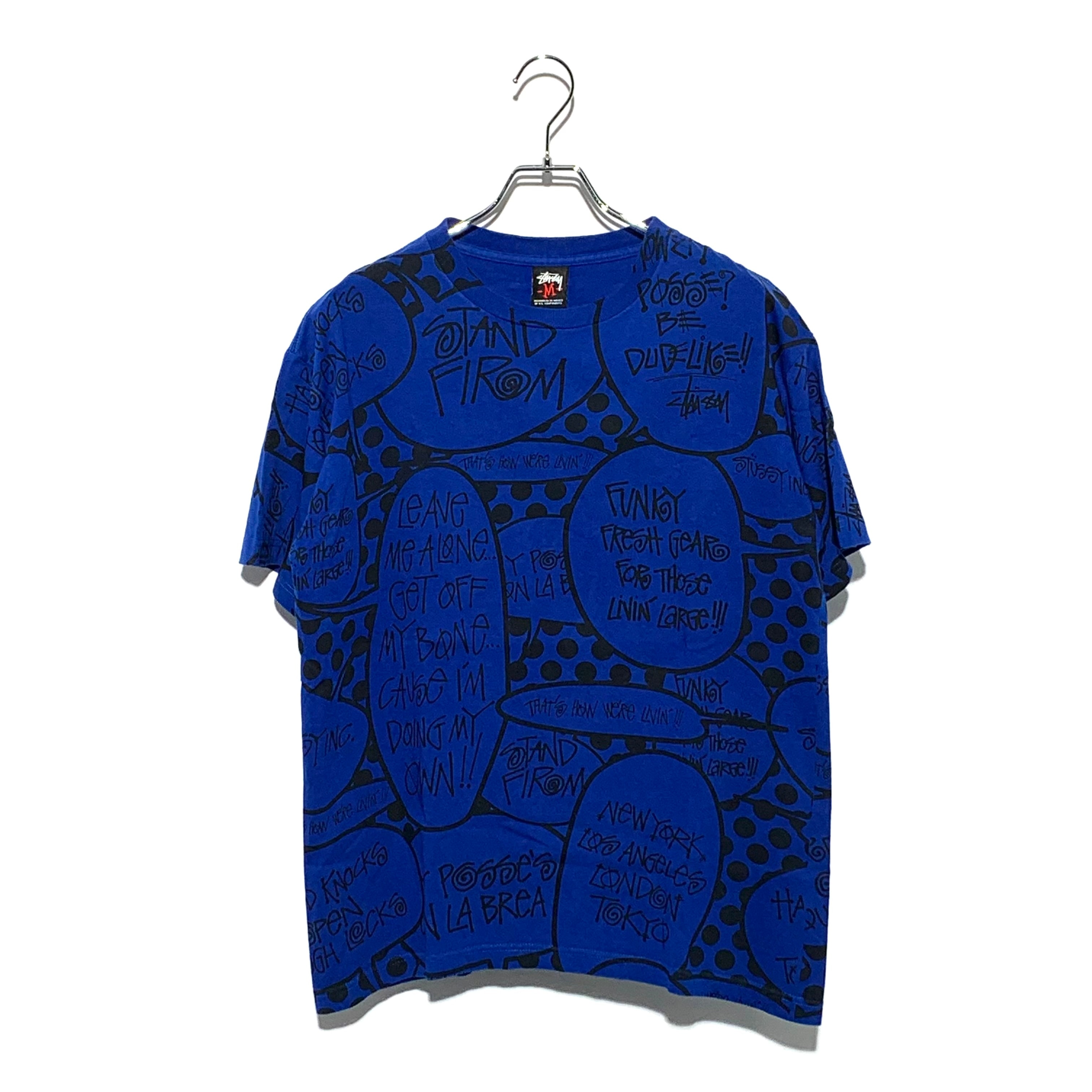 STUSSY speech bubble Message Tee Blue