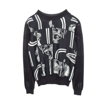 エルメス HERMES ツイルレーヌ En Desordre Finesse ニット 衣料品 トップス シルク シルク レディース ネイビー系 【中古】