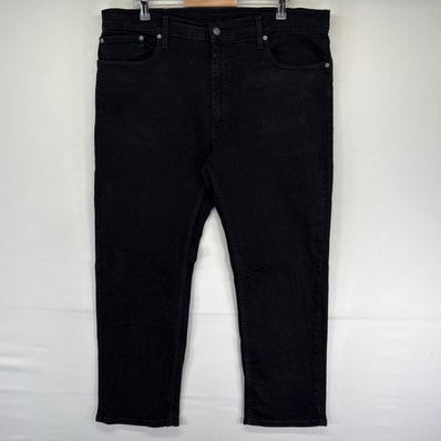 古着 リーバイス Levi's デニム パンツ Gパン ジップ 5ポケット 大きいサイズ ブラックデニム ストレート w40 L30 ブラック系 メンズ