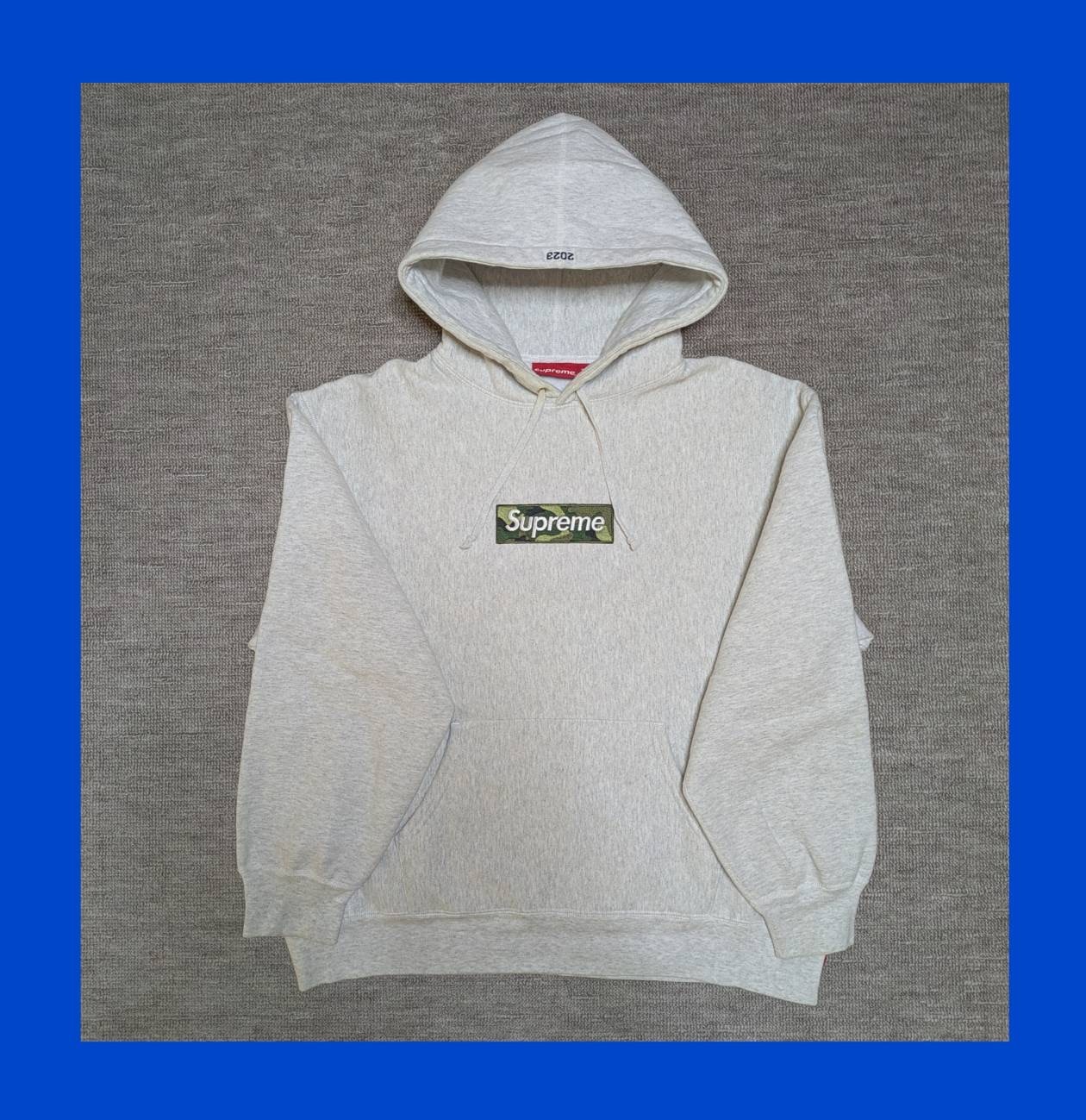 Supreme Box Logo Hooded Sweatshirt "Ash Grey" (23FW)