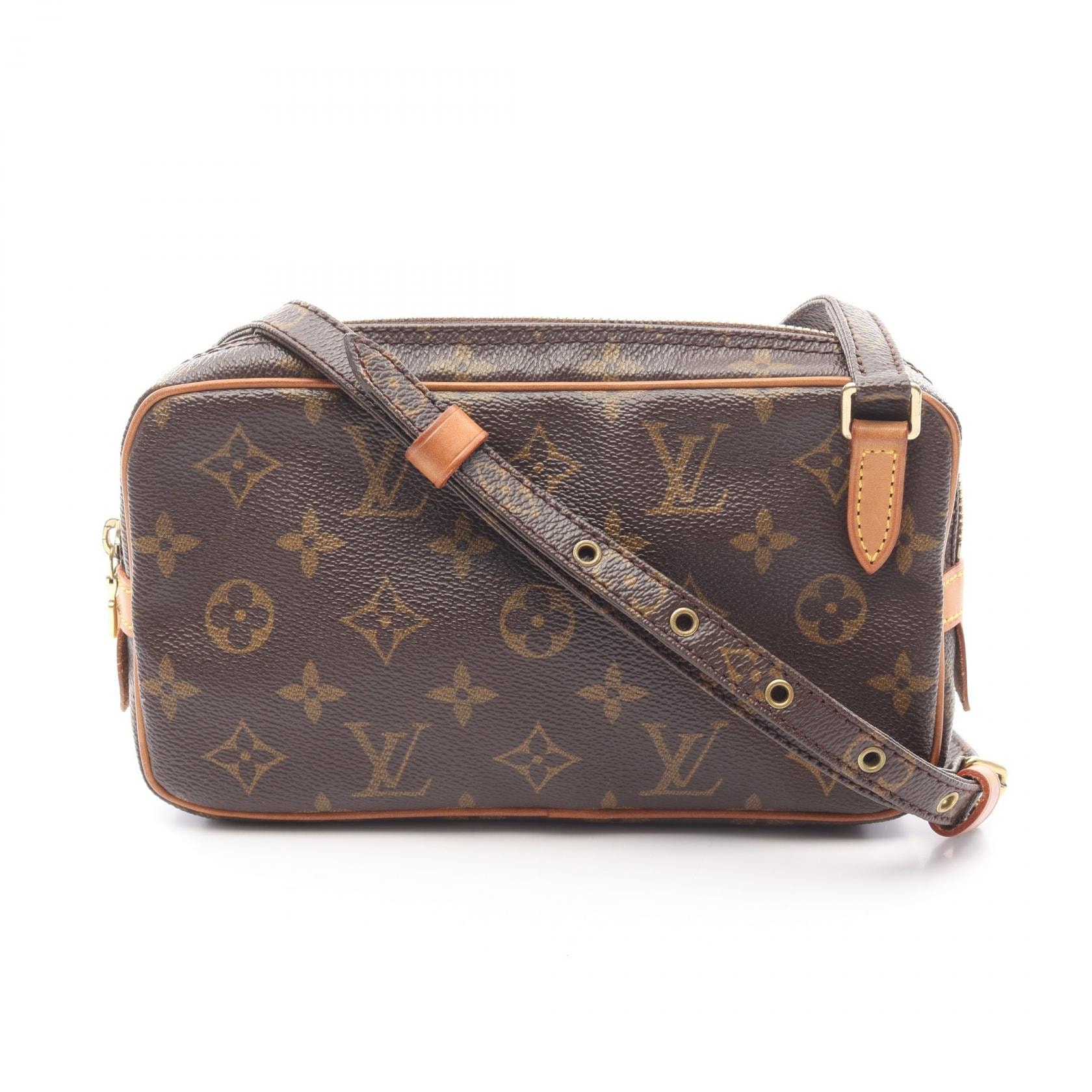 ルイ・ヴィトン LOUIS VUITTON マルリーバンドリエール ショルダーバッグ バッグ PVCコーティングキャンバス レザー モノグラム レディース ブラウン系 M51828 【中古】