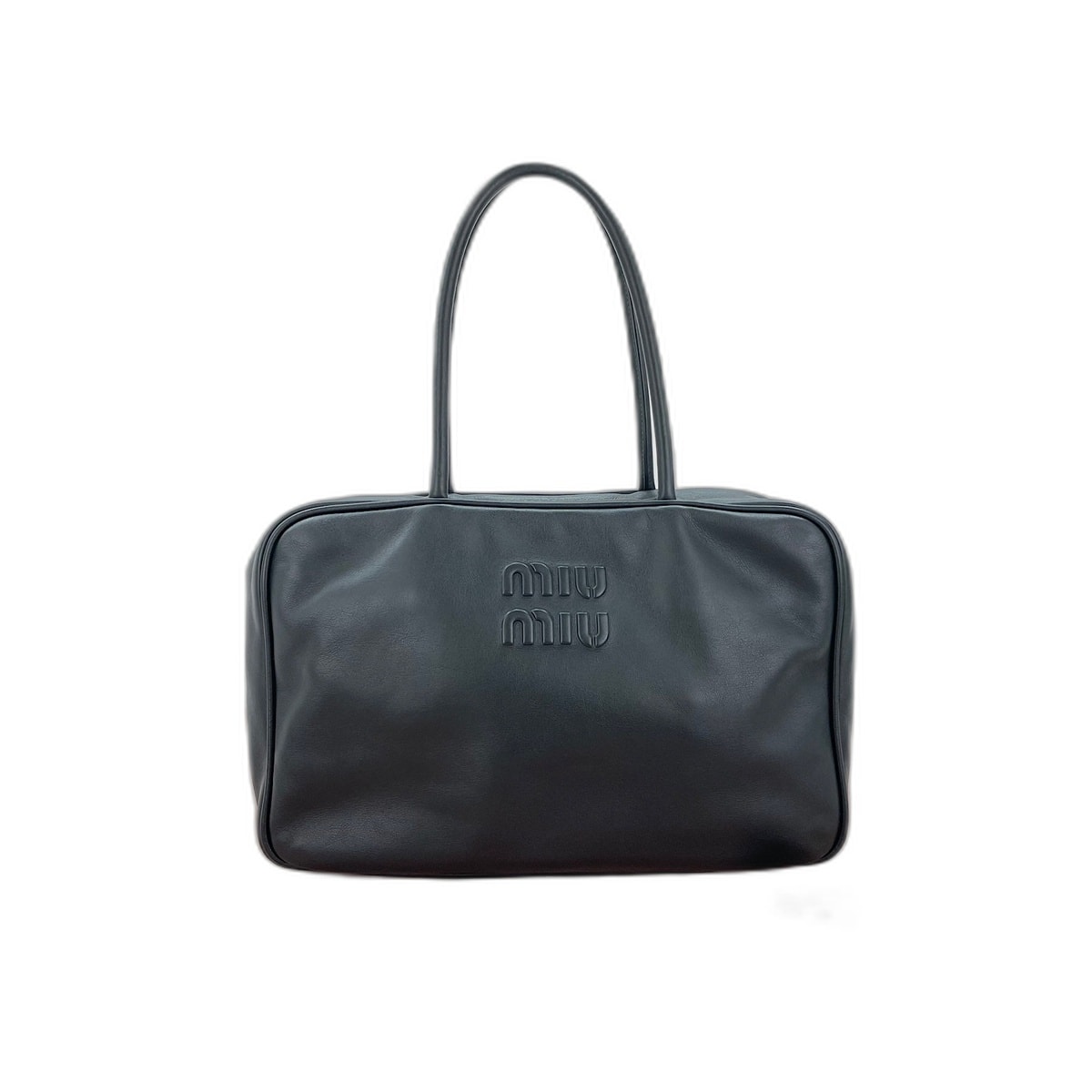 ミュウ ミュウ Miu Miu レザー ボー ハンドバッグ レザー【中古】