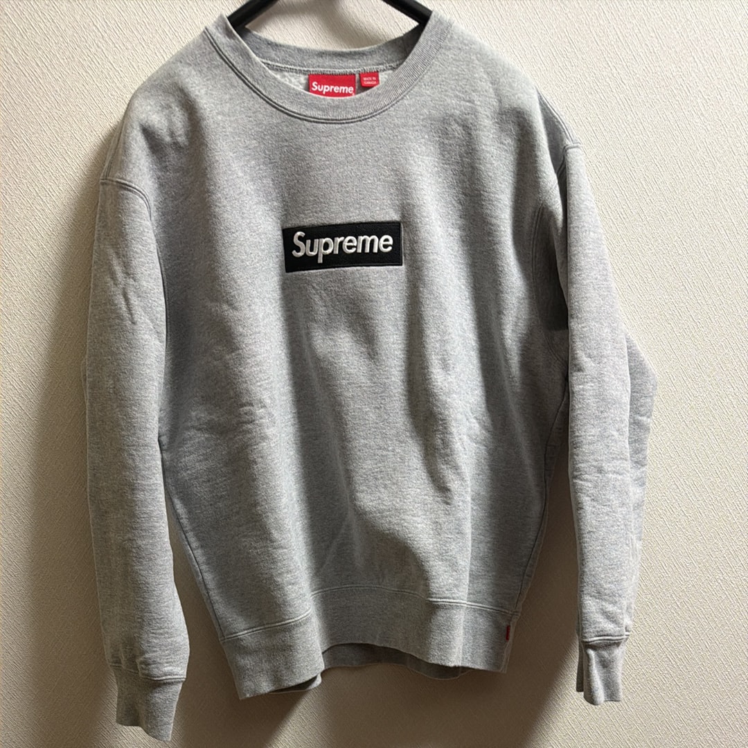 Supreme Box Logo Crewneck "Heather Grey" (22FW)