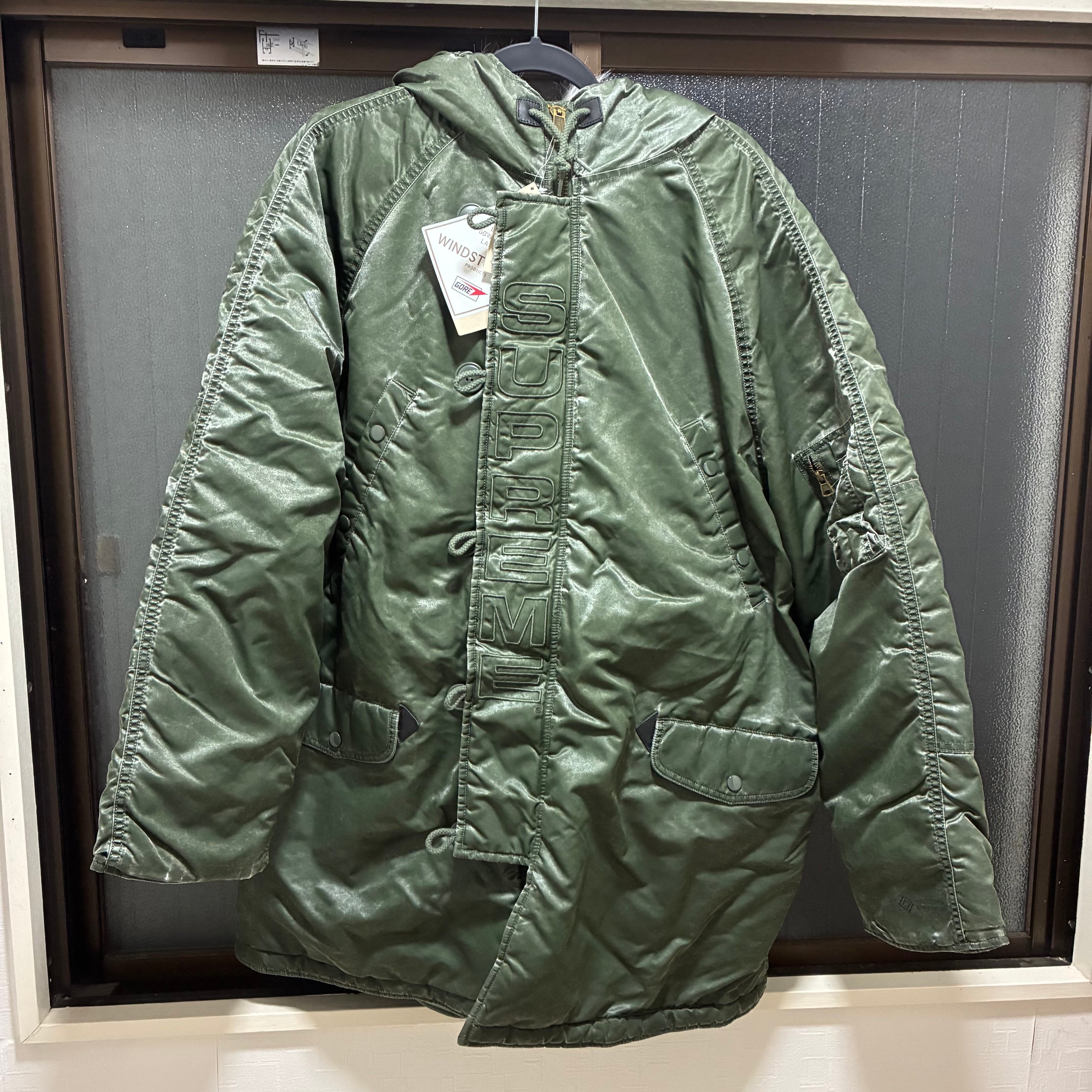 A (未使用に近い)】シュプリーム ウォッシュド フライト サテン N-3B