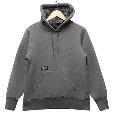 WTAPS ダブルタップス 15AW HELLWEEK HOODED SWEATSHIRT COAC 裏地ボア スウェットパーカー グレー サイズS 正規品 / 54781