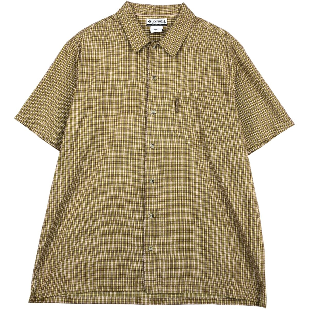 古着 00年代 コロンビア Columbia 半袖 コットン チェックシャツ ボックスシャツ メンズXL相当/rab182175