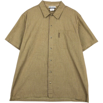 古着 00年代 コロンビア Columbia 半袖 コットン チェックシャツ ボックスシャツ メンズXL相当/rab182175