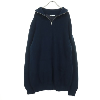 ZARA ザラ 長袖 セーター L ネイビー ハーフジップ
