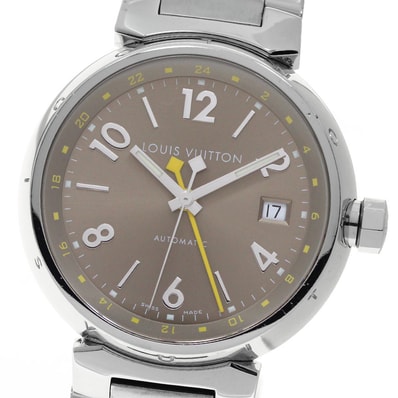 ルイ・ヴィトン タンブール デイト GMT Q1132 メンズ 【中古】