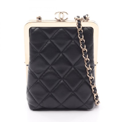 シャネル CHANEL マトラッセ ショルダーバッグ バッグ レザー プラスチック レディース ブラック系 AP2496 【中古】