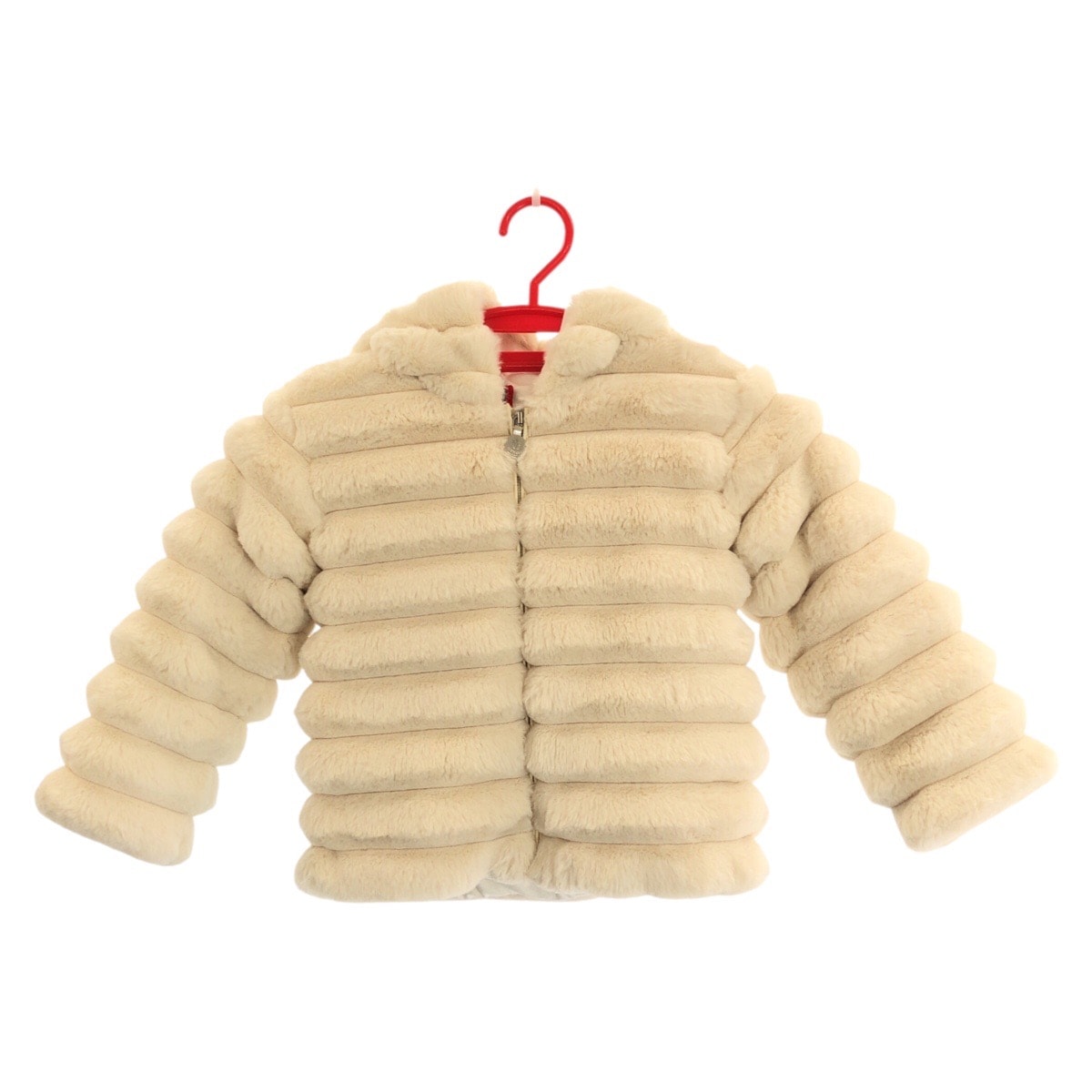 美品 MONCLER モンクレール MONCLER ENFANT Latife サイズ92 キッズ オフホワイト シルバー金具 ポリエステル コットン/ ダウンジャケット ファージャケット 男女兼用 603192 【中古】