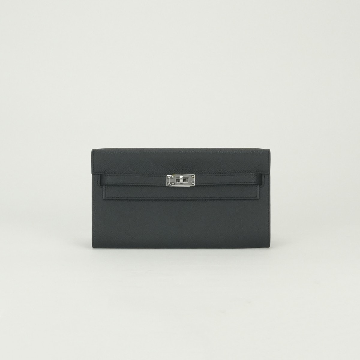 エルメス HERMES ケリーウォレット トゥーゴー ケリー ウォレット トゥーゴー 財布 長財布 ロングウォレット エプソン ノワール Noir ブラック Black 黒 シルバー金具 ヴォーエプソン