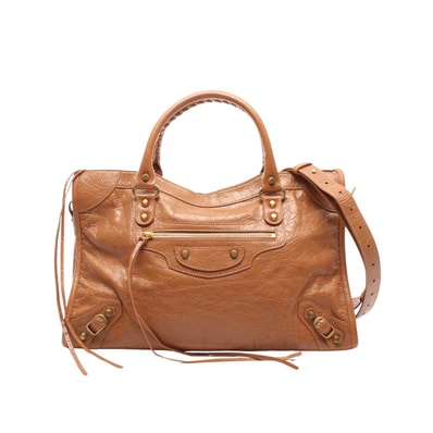 バレンシアガ BALENCIAGA シティ ミディアム 2WAY ハンドバッグ バッグ レザー レディース ブラウン系 823058210F62630 【新品】