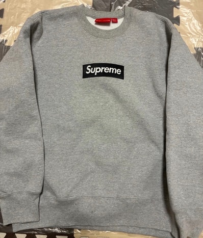 Supreme Box Logo Crewneck "Heather Grey" (22FW)