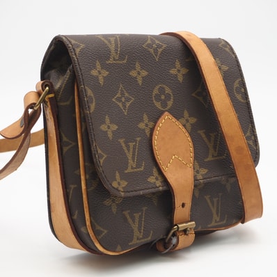 LOUIS VUITTON ルイ・ヴィトン モノグラム カルトシエールPM M51254 ショルダーバッグ ブラウン ベージュ コーティングキャンバス レザー レディース