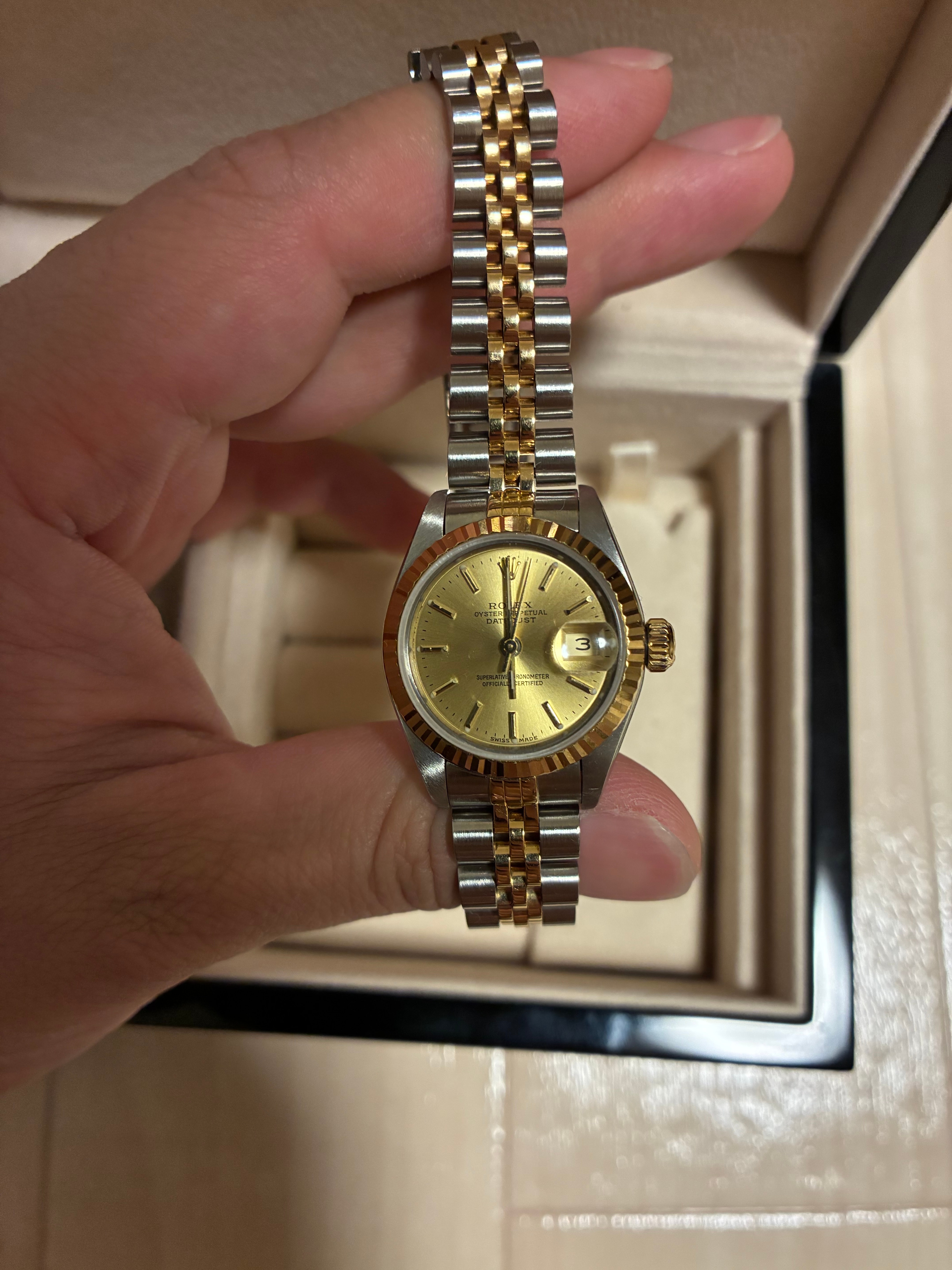 ROLEX Lady-Datejust "Champagne/Stainless Steel/Yellow Gold"