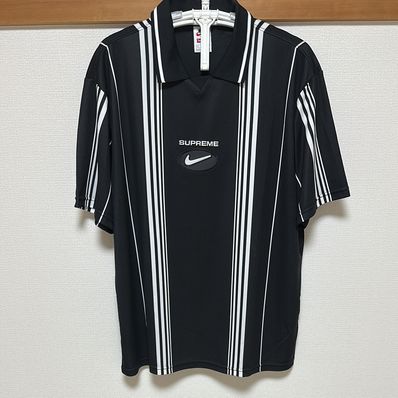 Supreme / Nike Jewel Stripe Soccer Jersey "Black"