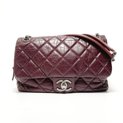 シャネル CHANEL 18番台 2013-2014 ポートベロー フラップバッグ キルテッド エイジド ショルダーバッグ【中古】