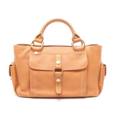 セリーヌ CELINE ブギーバッグ ハンドバッグ バッグ レザー レディース ベージュ系 【中古】