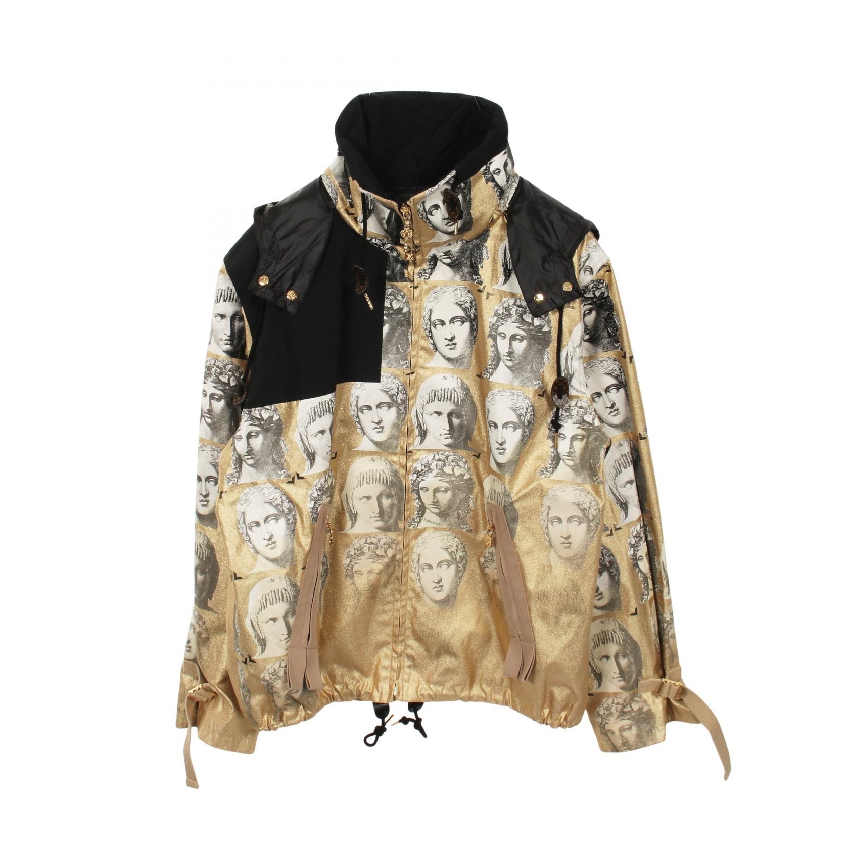 ルイ・ヴィトン LOUIS VUITTON LOUIS VUITTON × FORNASETTI ブルゾン 衣料品 アウター ナイロン コットン レディース ゴールド系 / ブラック系 RW212B H92 FLOW78 【中古】