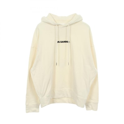 ジルサンダープラス JIL SANDER+ ロゴ パーカー 衣料品 トップス コットン レディース ホワイト系 【中古】