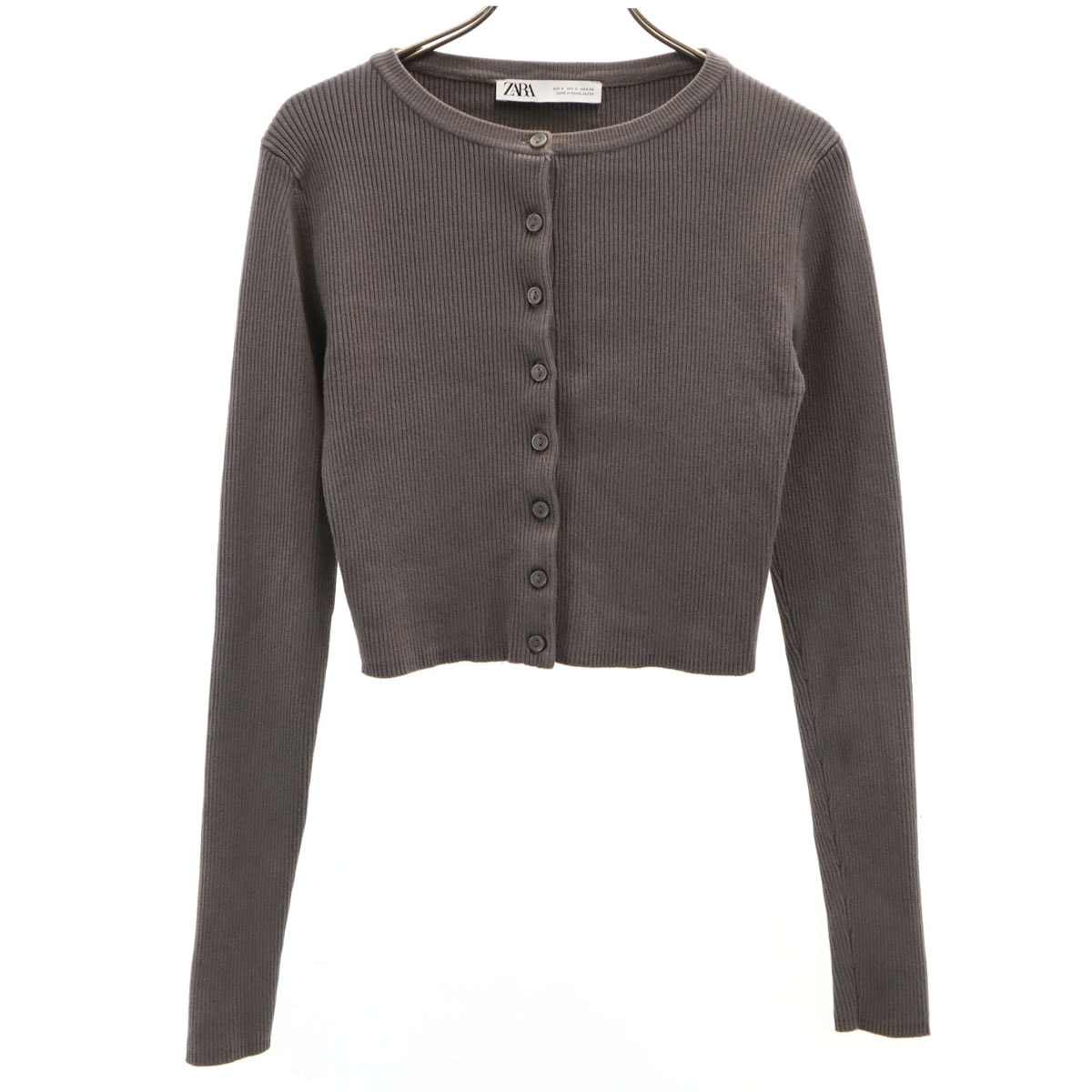 ZARA ザラ 長袖 ニットカーディガン S グレー