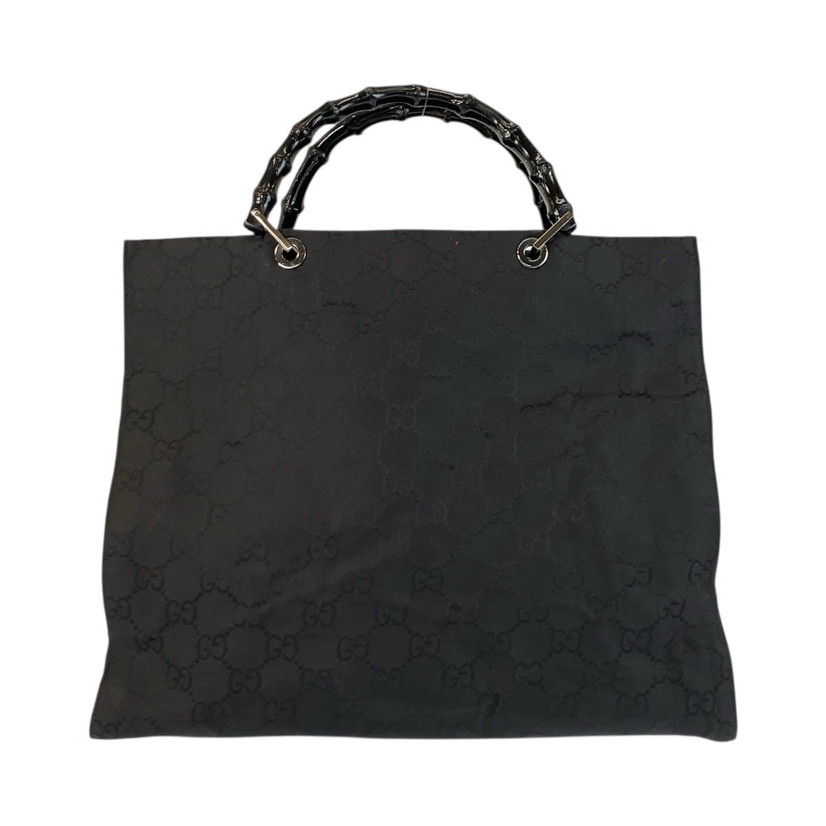 GUCCI グッチ バンブー ブラック 黒 ナイロン ハンドバッグ トートバッグ 601164 【中古】