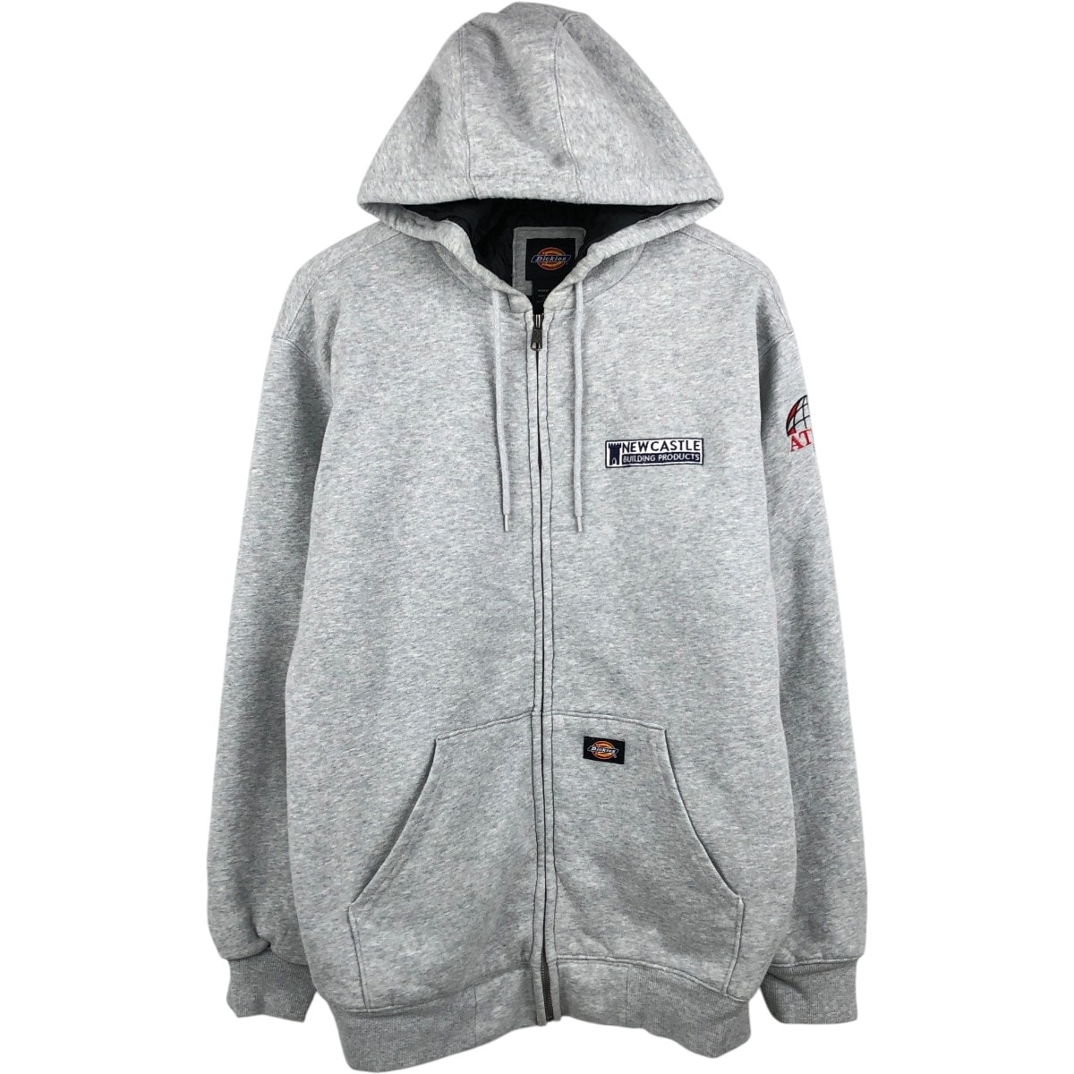古着 ディッキーズ Dickies 中綿入り アドバタイジング スウェットフルジップパーカー メンズL相当/eaa681750