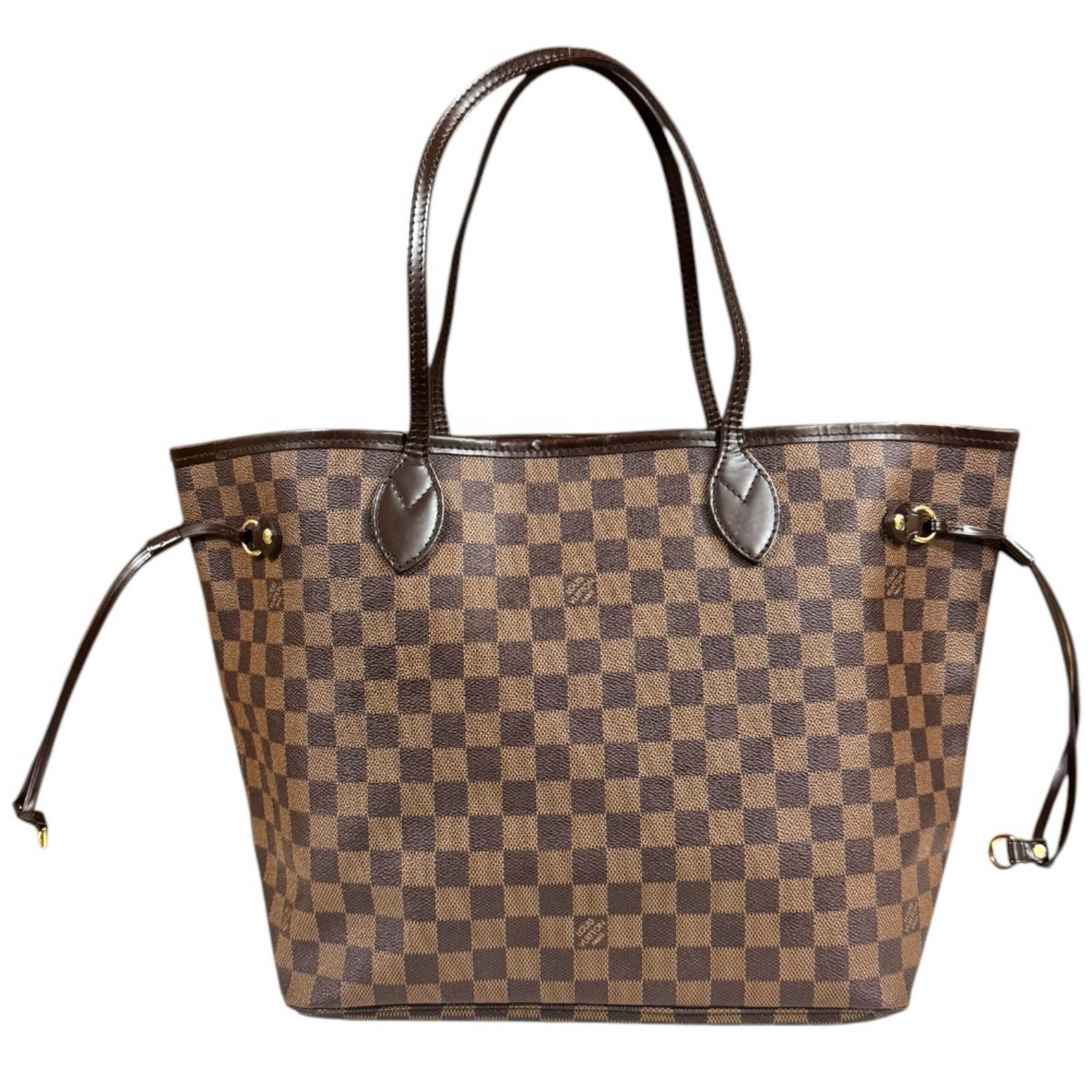 ルイヴィトン ネヴァーフルMM LV ダミエ トートバッグ ダミエキャンバス N51105 ブラウン レディース LOUIS VUITTON 中古
