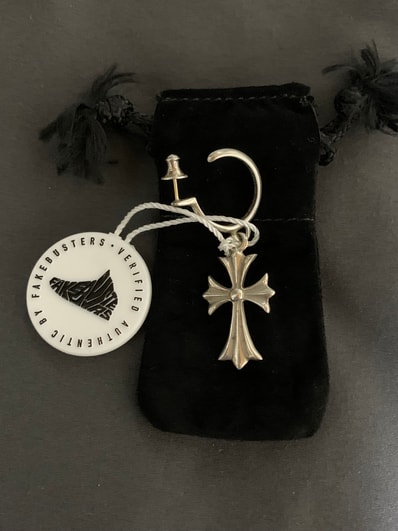 Chrome Hearts Hoop CH Cross Earrings "Silver"