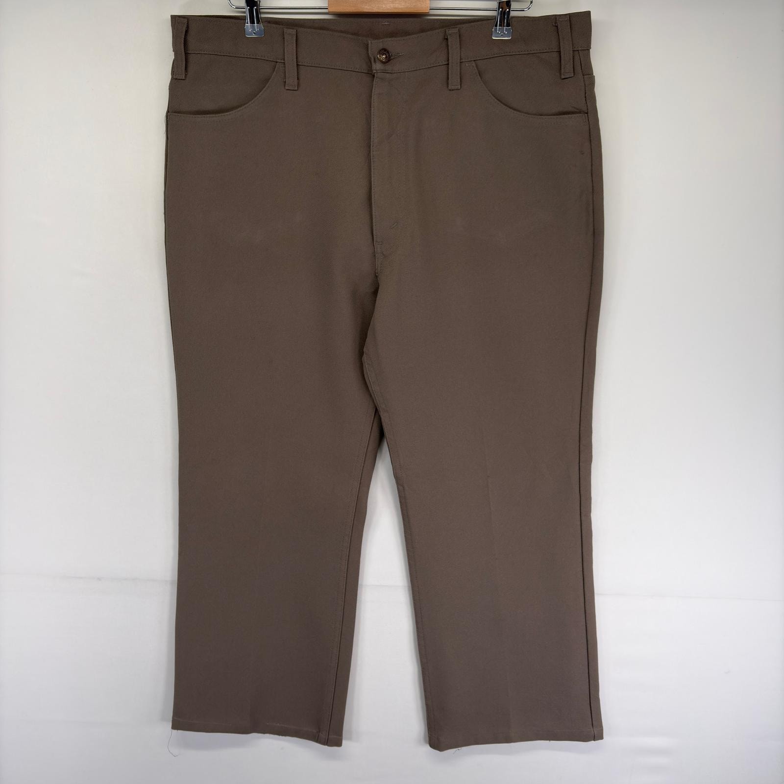 古着 リーバイス Levi's パンツ ポリエステルパンツ スラックス ジッパーフライ タロンジップ フレア w40 L30  グレー系 メンズ