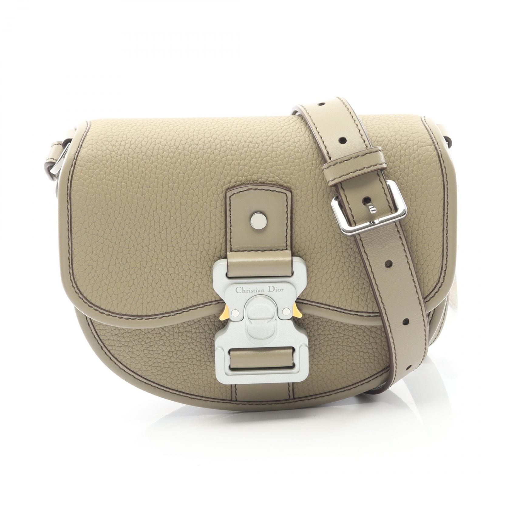 ディオール Dior GALLOP ギャロップ ミニ ショルダーバッグ バッグ レザー レディース ベージュ系 【中古】