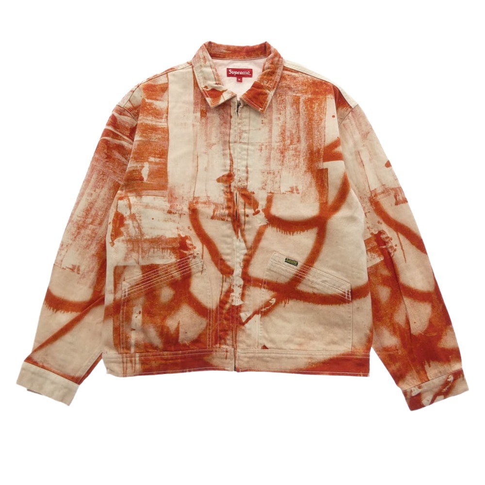 Supreme シュプリーム ジャケット 21AW × Christopher Wool Denim Work Jacket クリストファー ウール デニム ワーク ジャケット オレンジ系 M【新古品】【未使用】【中古】