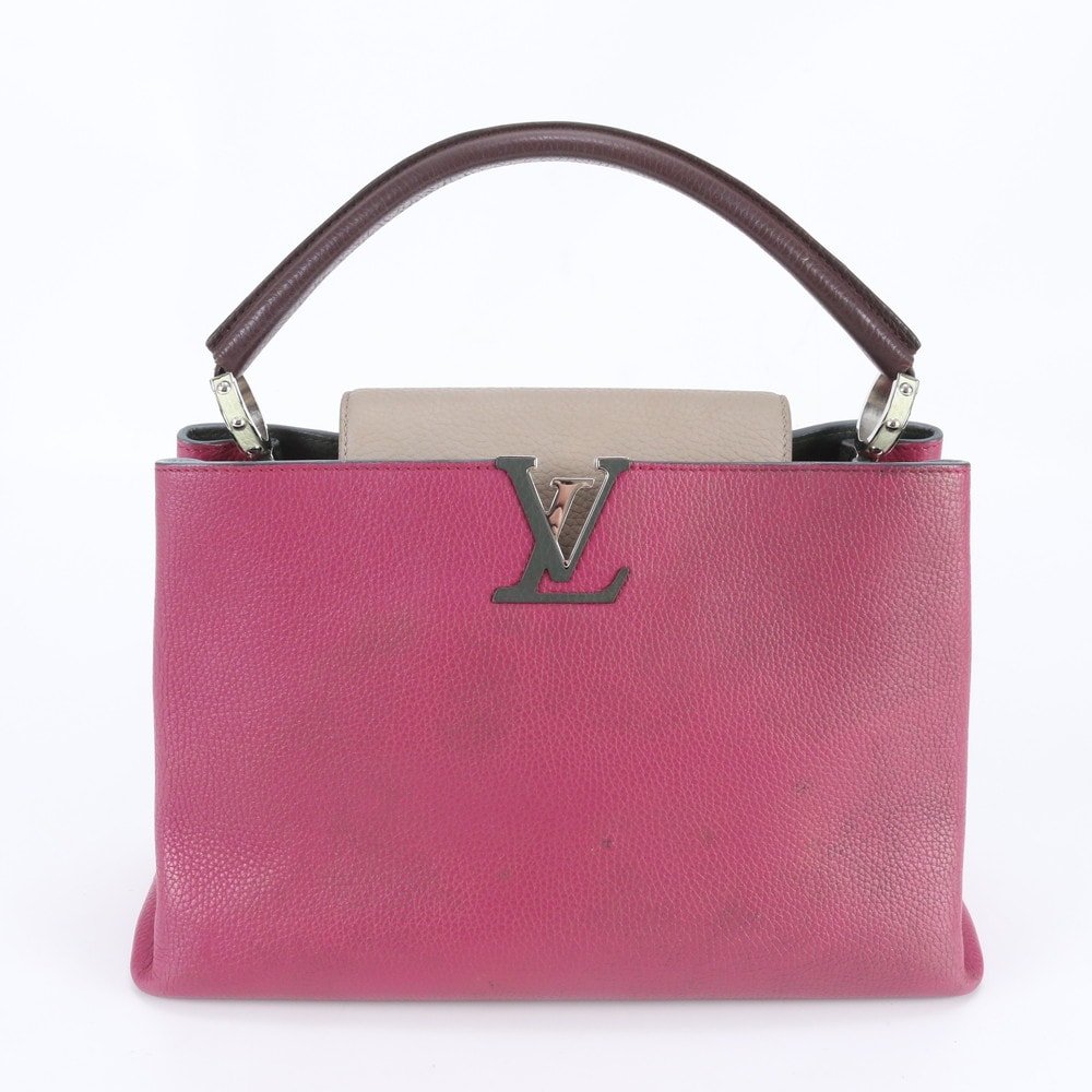 ■美品 ルイヴィトンカプシーヌ MM トリヨンハンドバッグ レザー