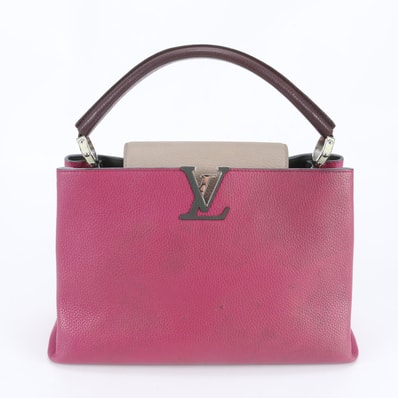 ■美品 ルイヴィトンカプシーヌ MM トリヨンハンドバッグ レザー